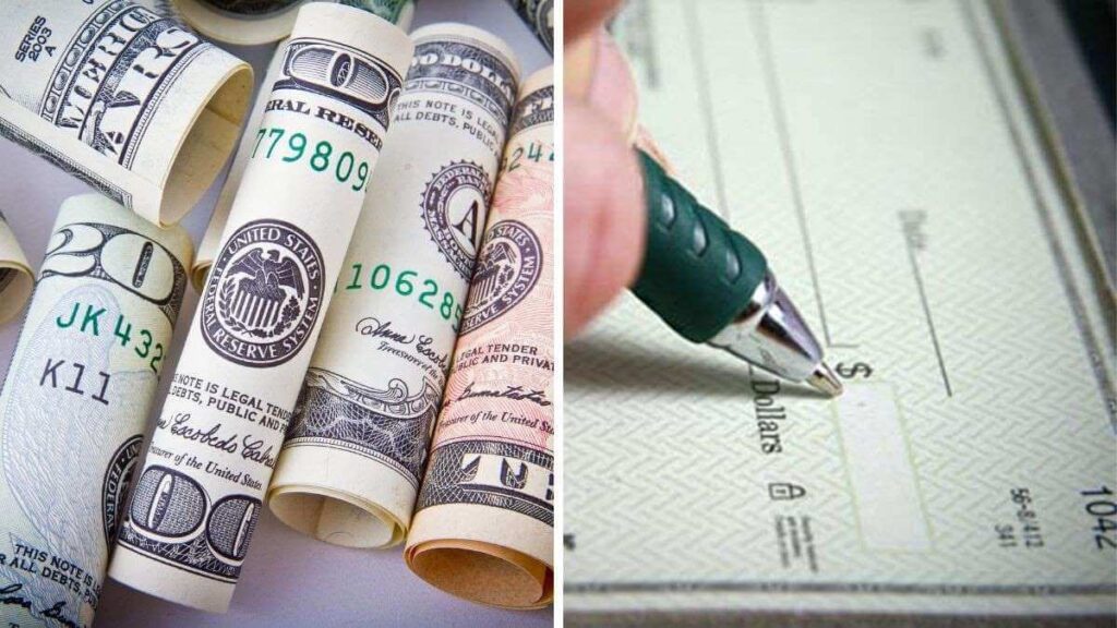 預金、小切手、銀行振込の英語