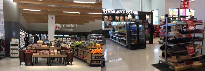 アーバインにあるターゲットのミニストアの店内